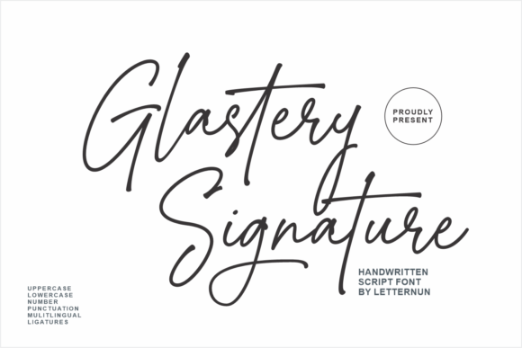 Glastery: A Dazzling Script for Your Design Library