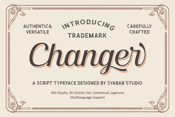 SS Changer: The Vintage Script Font That Brings Hand-Painted Charm to Modern Design