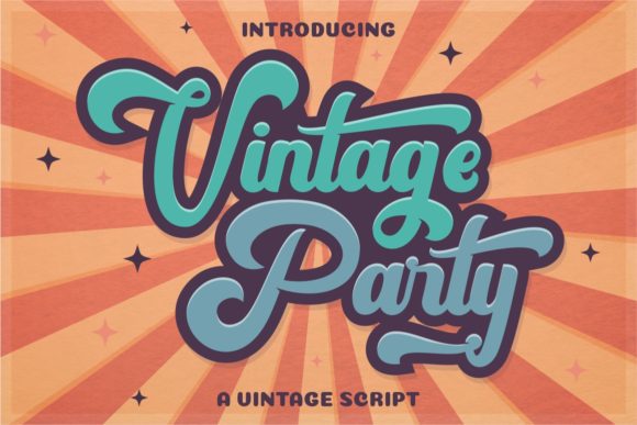 Vintage Party: Bold Script Font for Retro Branding